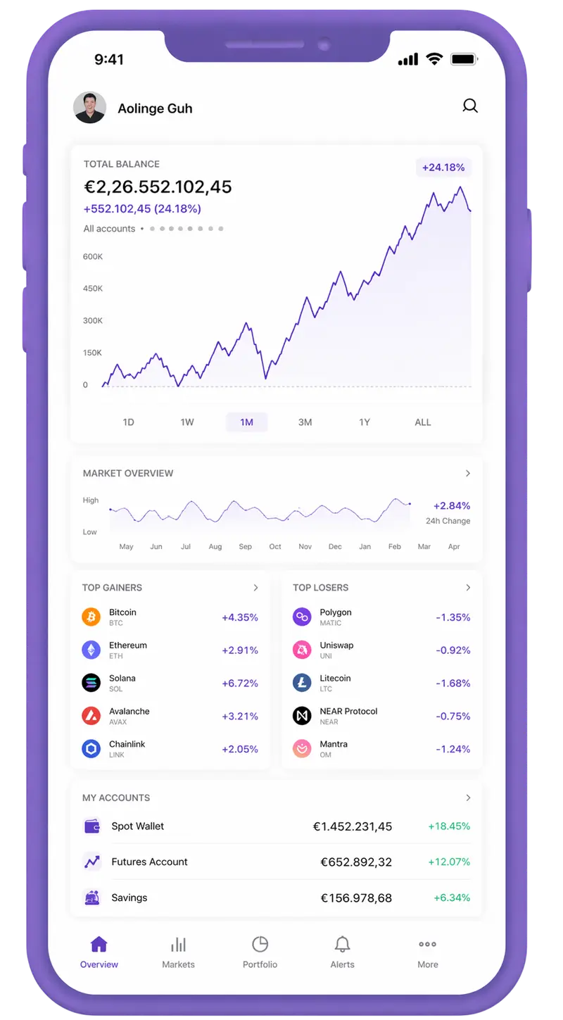 Mobile App zur Portfolioverwaltung
